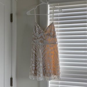 superdown Tiff Sequin White Mini Dress